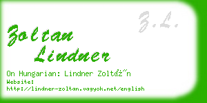 zoltan lindner business card